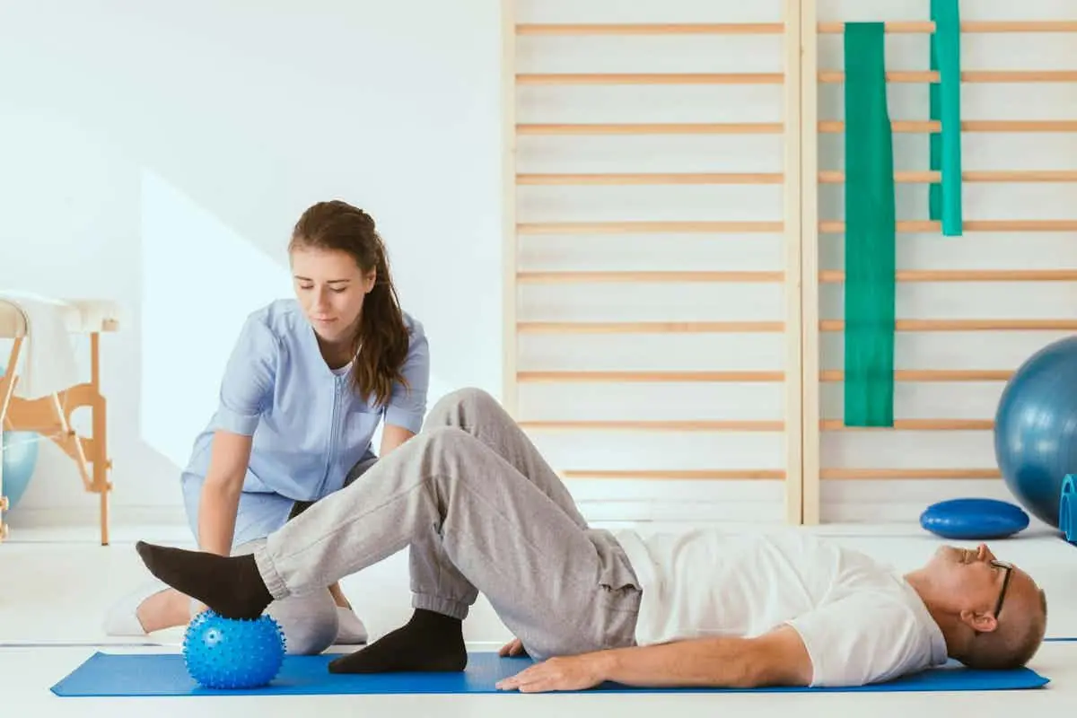 person at a physical therapy session